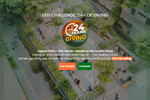 [Ngay bây giờ] UEH Challenge: 24h of Giving chính thức khởi động – Cùng nhau viết tiếp nối câu chuyện tự hào truyền thống “Giving Back”