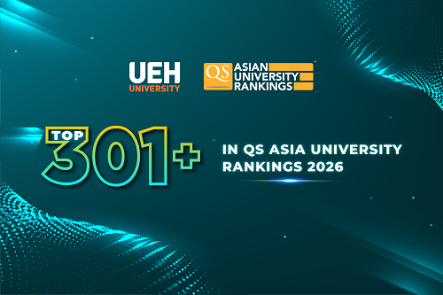 Bảng xếp hạng QS Asia 2026: UEH giữ vững vị thế Top 301+ đại học tốt nhất Châu Á
