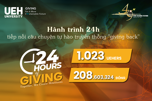 UEH Challenge: 24h of Giving 2025 – Hơn 1000 UEHers đã đồng hành cùng hành trình tiếp nối tự hào truyền thống “Giving back”