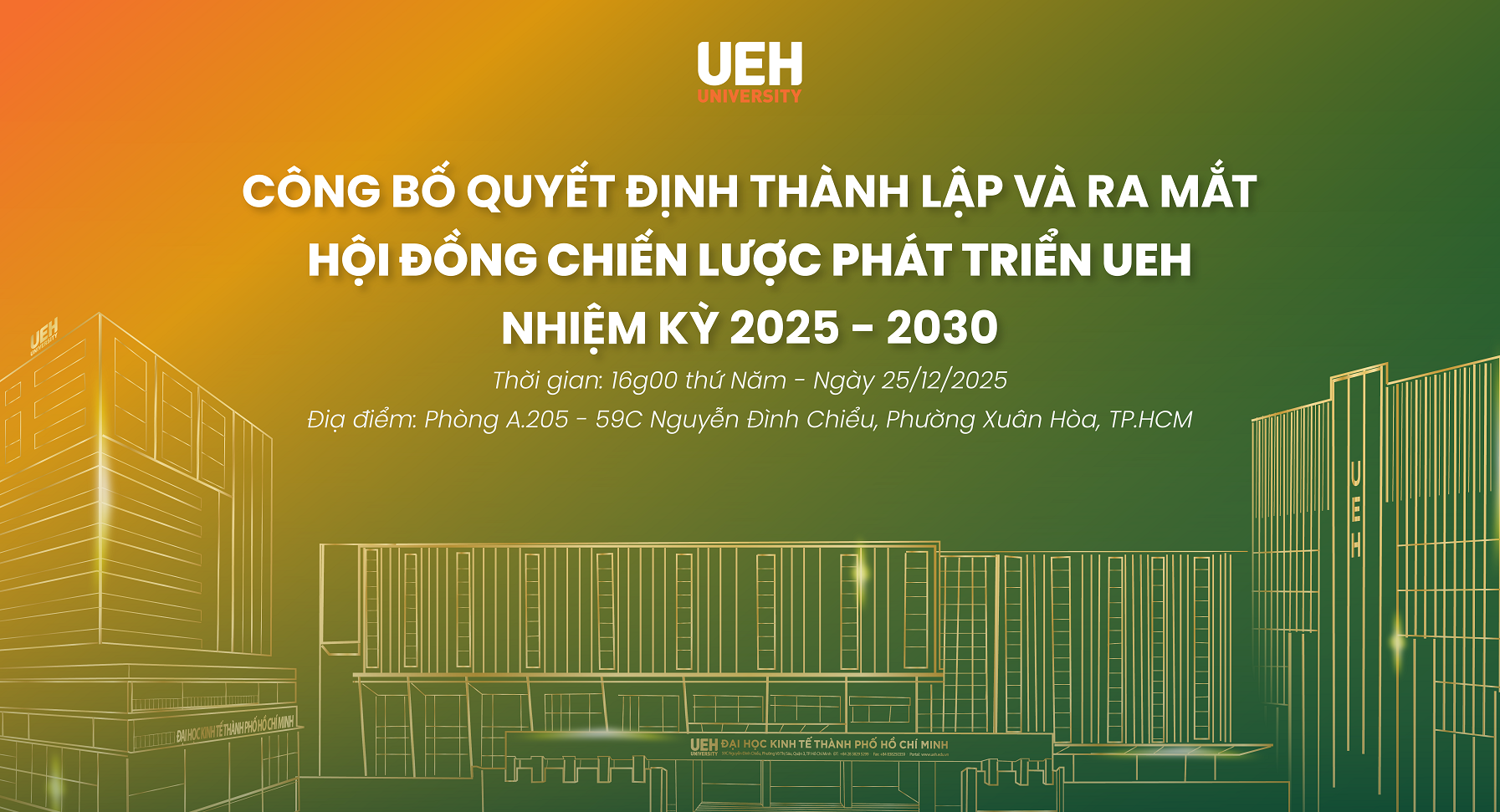 Công bố quyết định thành lập và ra mặt Hội đồng Chiến lược phát triển UEH nhiệm kỳ 2025-2030