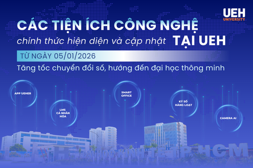 Các tiện ích công nghệ chính thức hiện diện và cập nhật tại UEH từ 05/01/2026: Tăng tốc chuyển đổi số, hướng đến đại học thông minh
