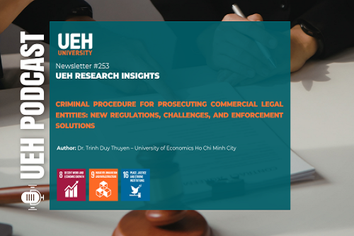 [Research Contribution] Criminal Procedure for Prosecuting Commercial Legal Entities: New Regulations, Challenges, and Enforcement Solutions