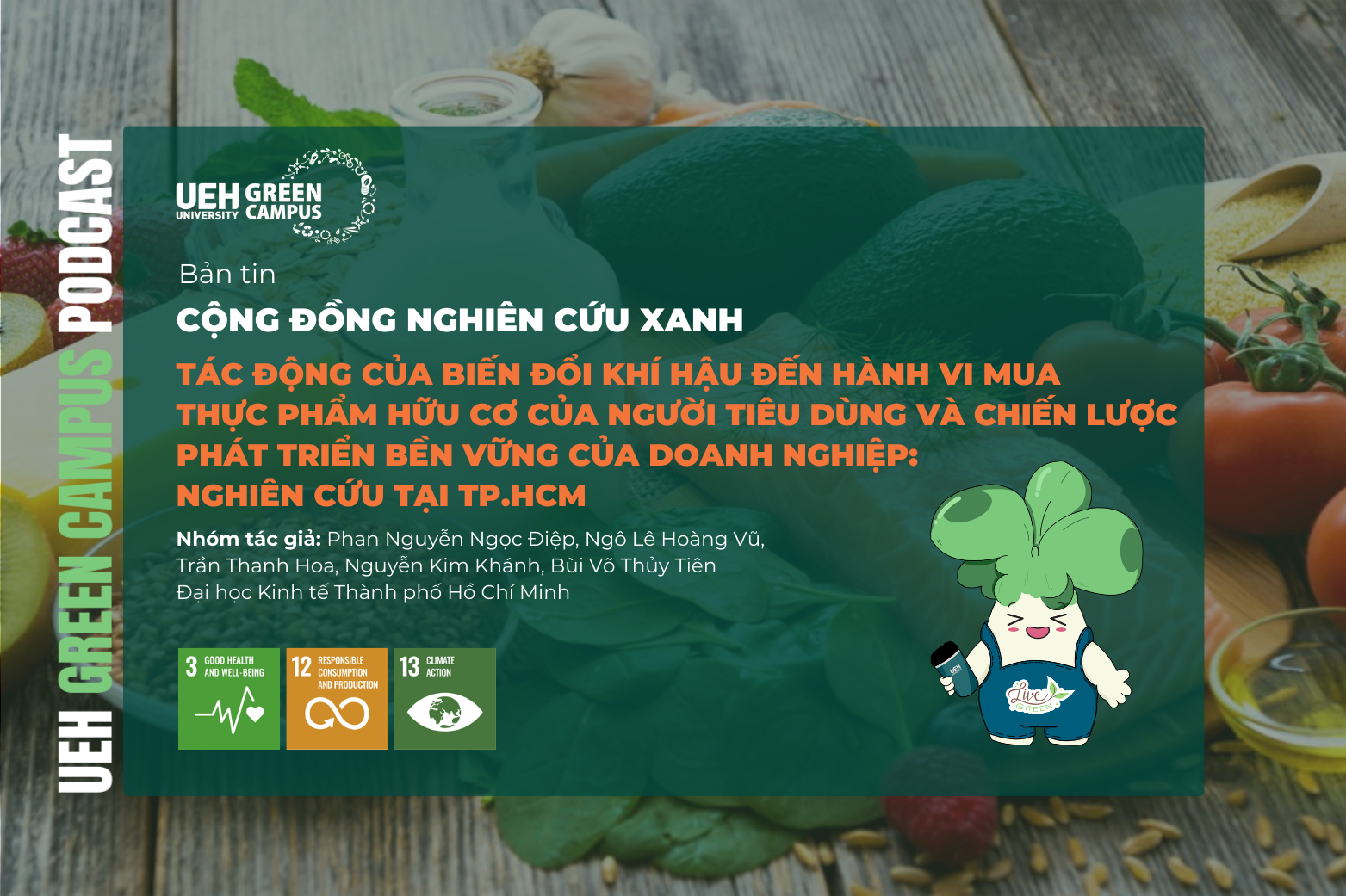 [Research Contribution] Tác động của biến đổi khí hậu đến hành vi mua thực phẩm hữu cơ của người tiêu dùng và chiến lược phát triển bền vững của doanh nghiệp: Nghiên cứu tại TP.HCM