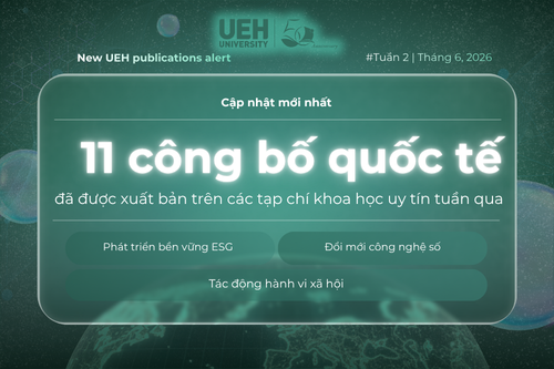 New UEH Publications Alert (Tuần 2 – Tháng 06/2026): Mở rộng biên độ liên ngành từ tài chính số, trí tuệ nhân tạo đến khoa học kỹ thuật