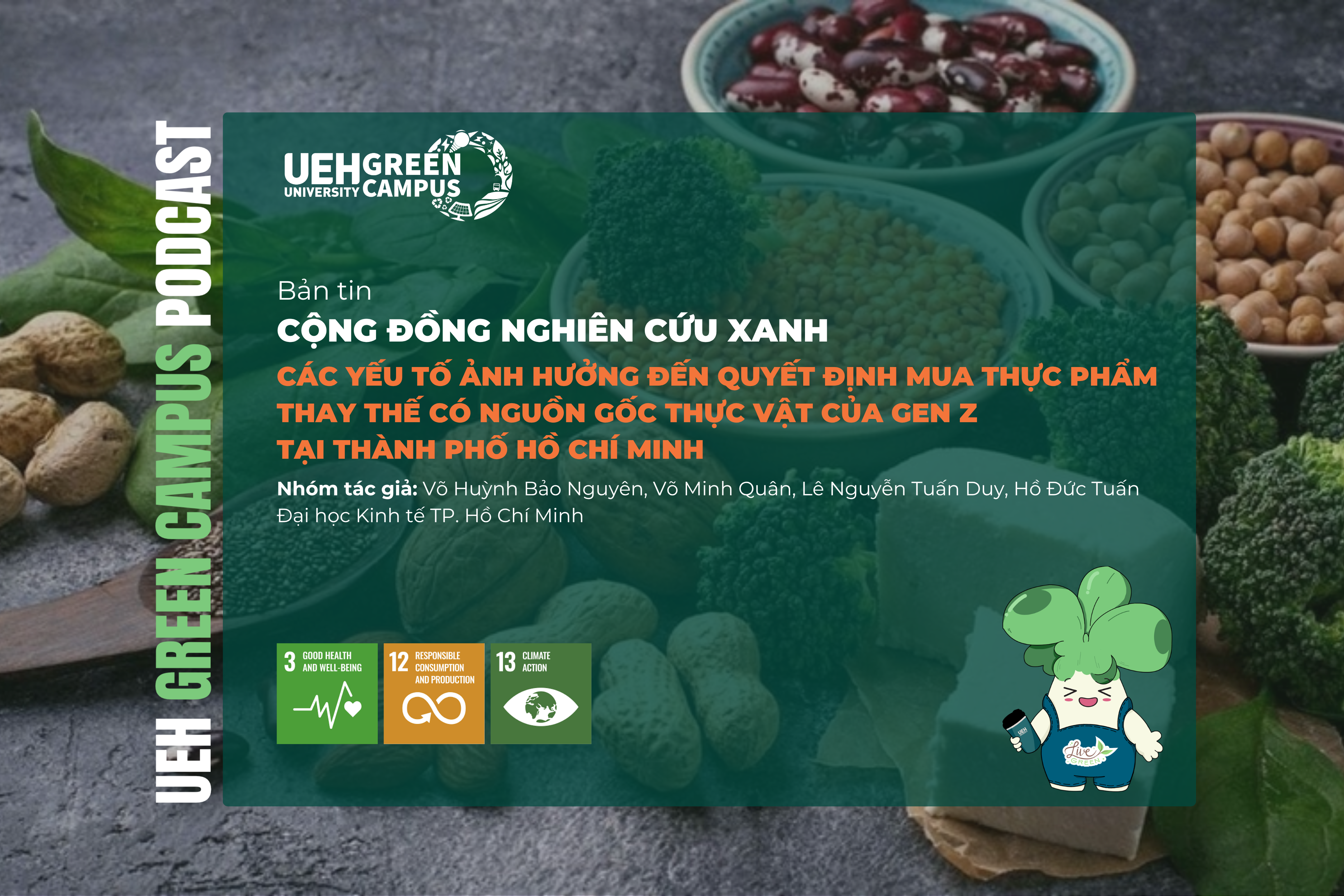 [Research Contribution] Các yếu tố ảnh hưởng đến quyết định mua thực phẩm thay thế có nguồn gốc thực vật của Gen Z tại Thành phố Hồ Chí Minh