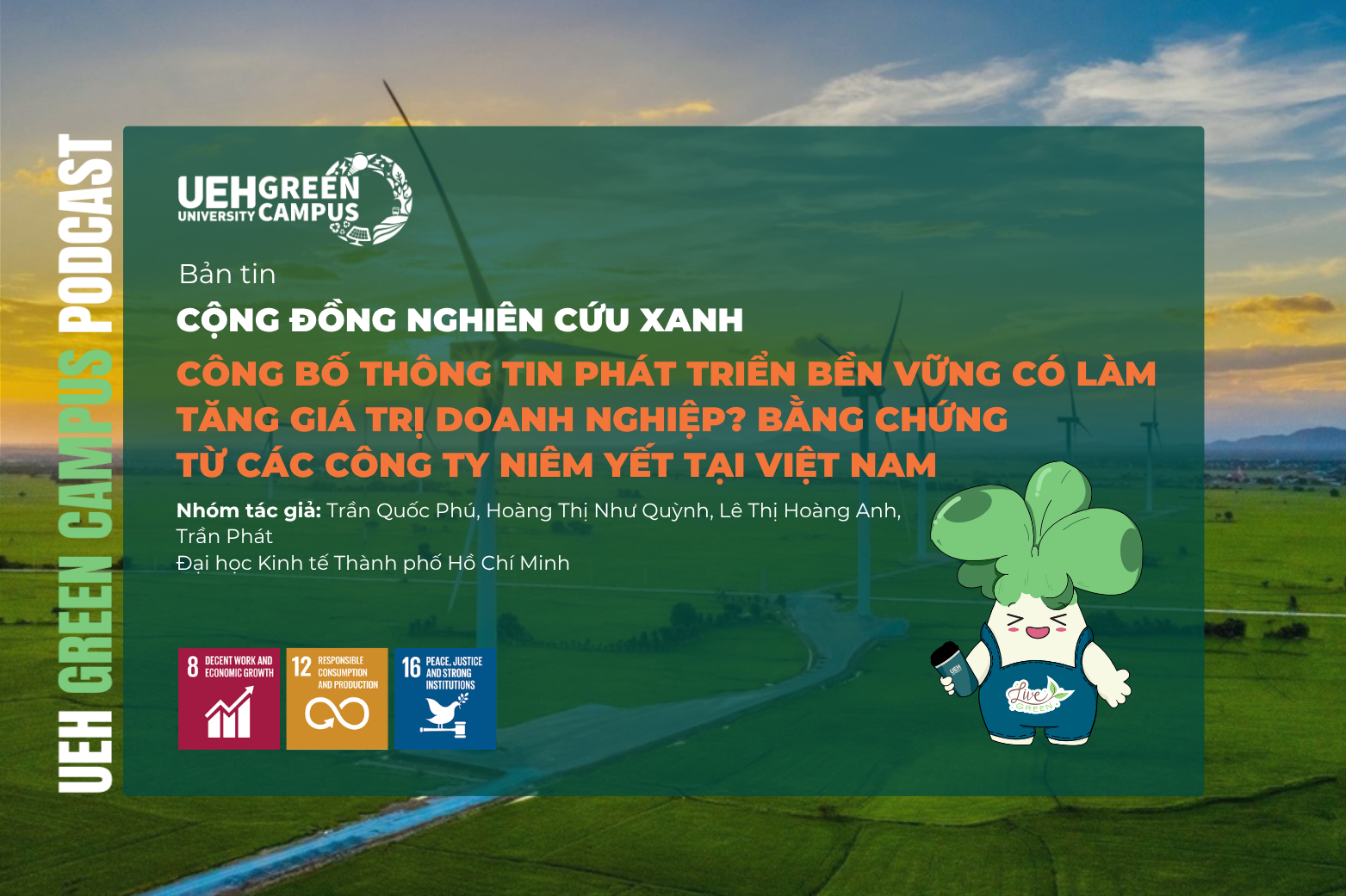 [Research Contribution] Công bố thông tin phát triển bền vững có làm tăng giá trị doanh nghiệp? Bằng chứng từ các công ty niêm yết tại Việt Nam